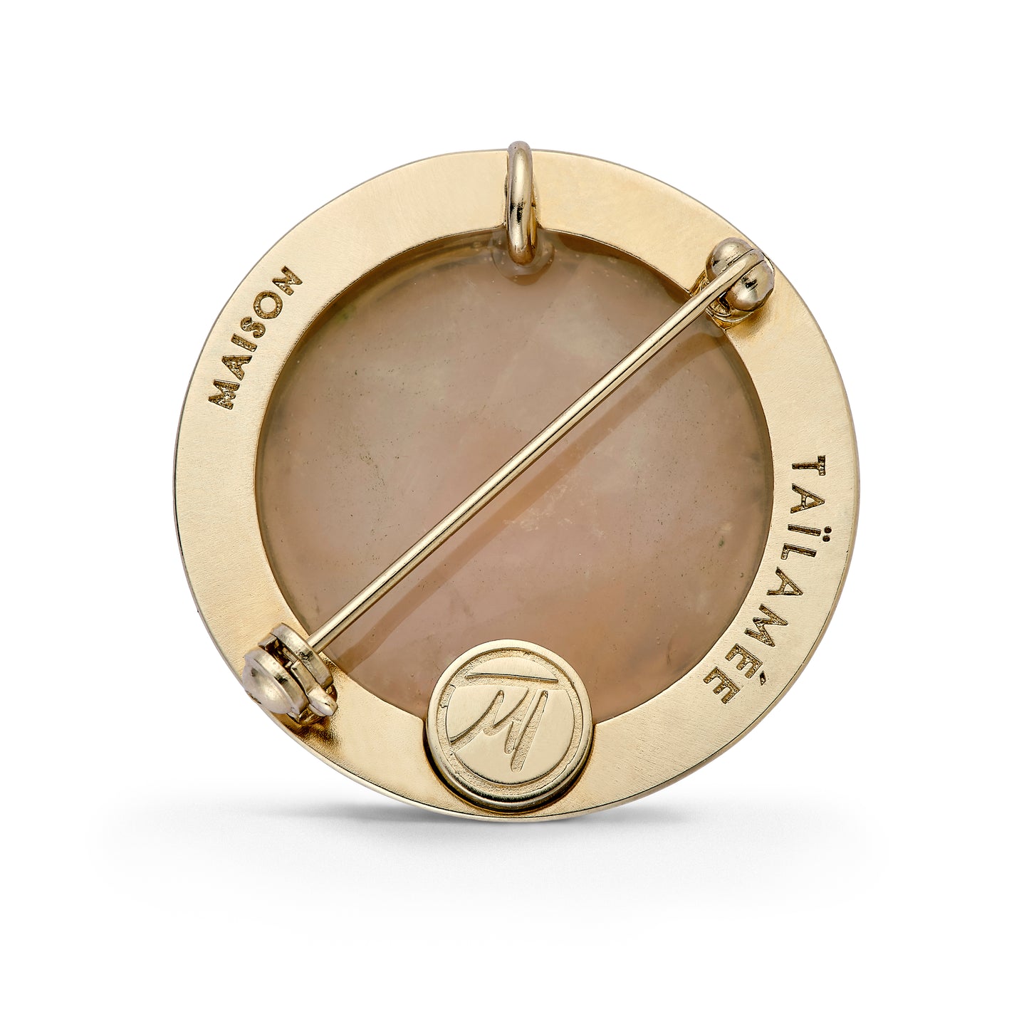 Broche "Beauté Péi" - Paille-en-queue/Quartz Rose