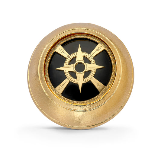 Broche "Destinée" - Boussole/Onyx