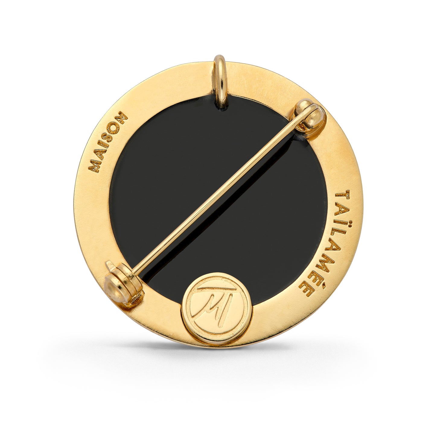 Broche "Destinée" - Boussole/Onyx