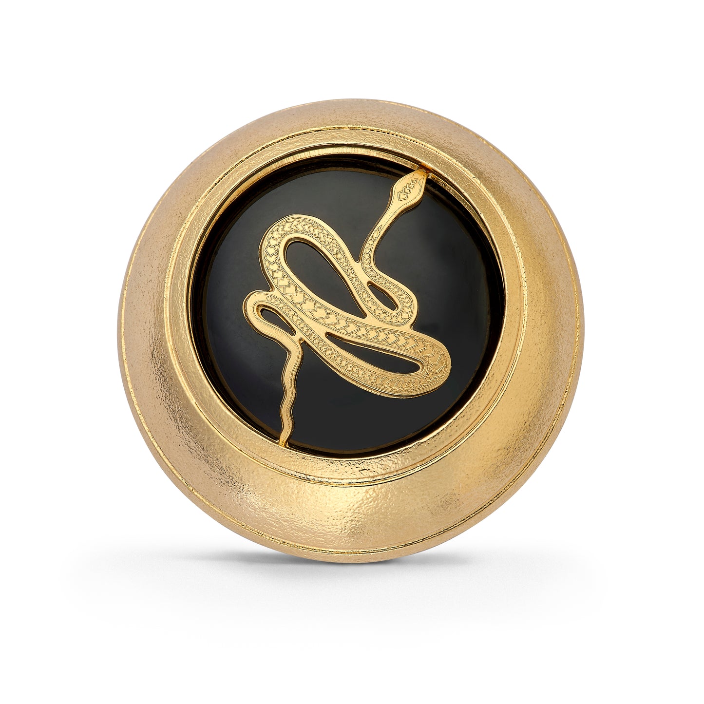 Broche "Double-Je" - Serpent/Onyx