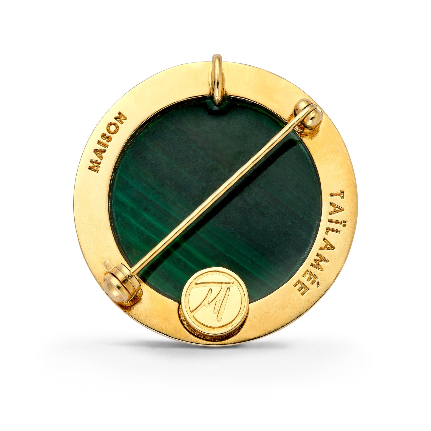 Broche "Double-Je" - Serpent/Malachite