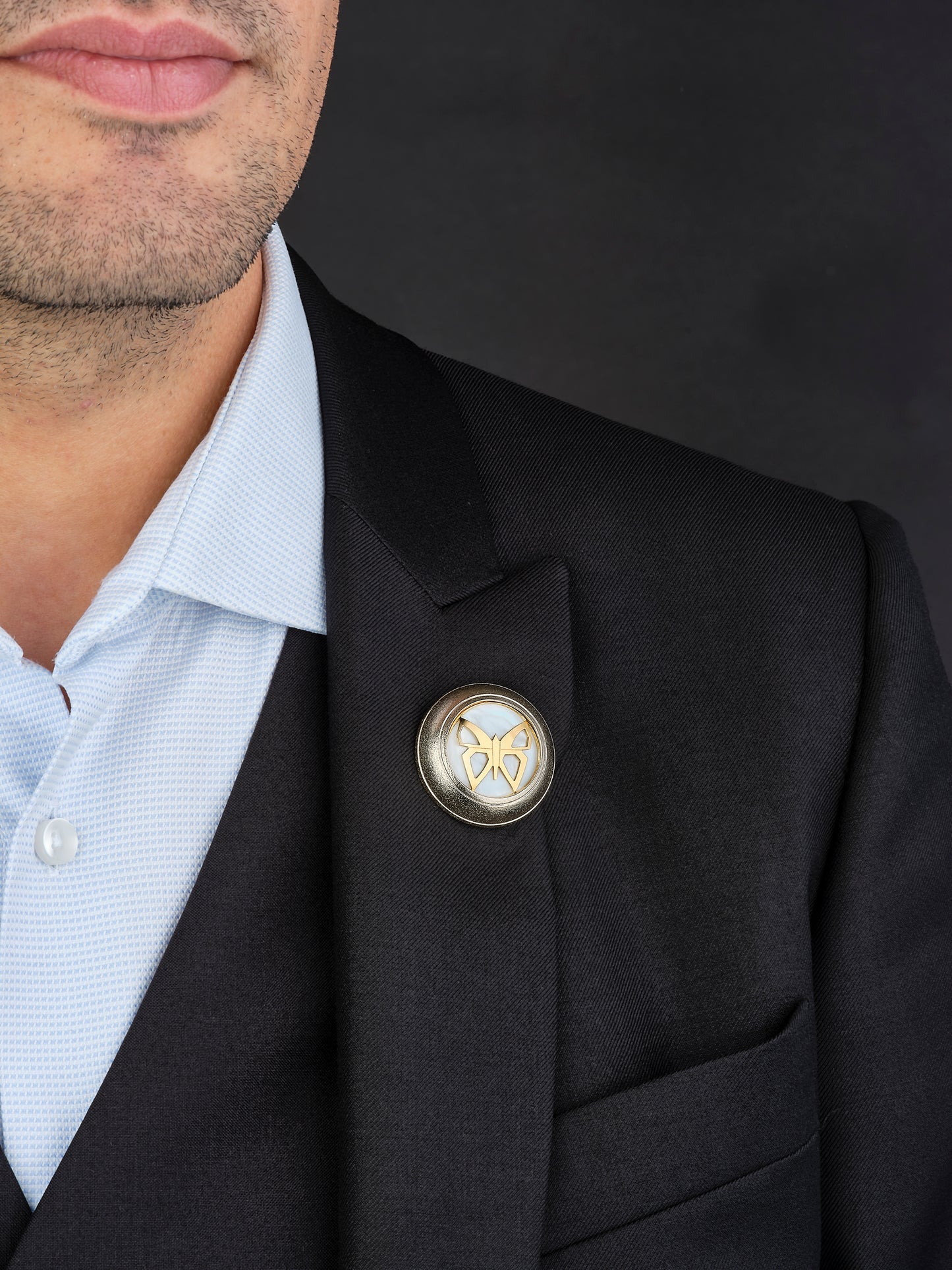 Broche "Révélation" - Papillon/Nacre