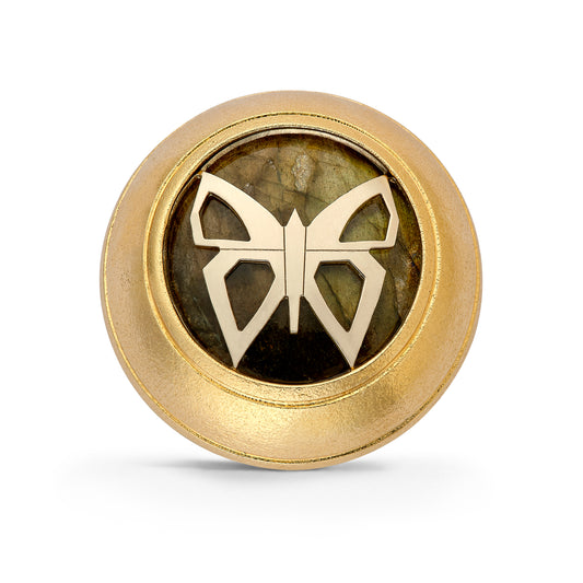 Broche "Révélation" - Papillon/Labradorite