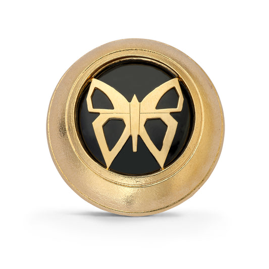 Broche "Révélation" - Papillon/Onyx